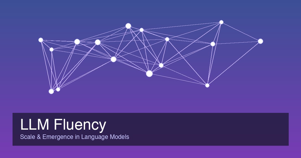The Tipping Point for LLM Fluency - Scale